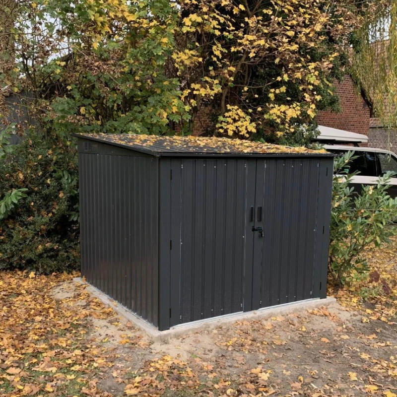 Abri Pour 4 Vélos En Métal Anthracite 4,2m² + Kit D'ancrage X-METAL 3 Abri Pour 4 Vélos En Métal Anthracite 4,2m² + Kit D'ancrage X-METAL