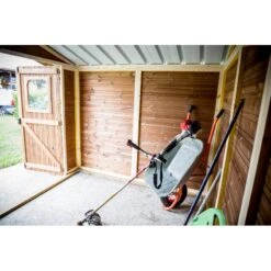 Abri Therma 7,04m² En Bois Thermo Traité Et Toiture En Acier HABRITA -Boutique De Jardin abri therma 742m en bois thermo traite et toiture en acier habrita 3