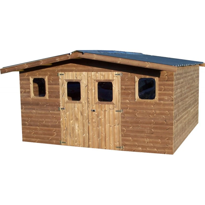 Abri Thermabri 15,14m² En Bois Thermo Traité Toiture En Acier HABRITA 4 Abri Thermabri 15,14m² En Bois Thermo Traité Toiture En Acier HABRITA – Image 2