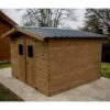 Abri Thiers 11,97m² En Bois Thermo Traité Et Toiture En Acier HABRITA 1 Abri Thiers 11,97m² En Bois Thermo Traité Et Toiture En Acier HABRITA -Boutique De Jardin abri thiers 1197m en bois thermo traite et toiture en acier habrita