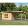 Abri Toit Plat 13,60m² Bois Massif 40mm Northeim 5 Avec Appentis 330cm – Karibu -Boutique De Jardin abri toit plat 1360m bois massif 40mm northeim 5 avec appentis 330cm woodfeeling