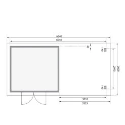 Abri Toit Plat 9,55m² Bois Massif Gris Terre 40mm Northeim 3 Avec Appentis 330cm Et Paroi Arrière – Karibu -Boutique De Jardin abri toit plat 955m bois massif gris terre 40mm northeim 3 avec appentis 330cm et paroi arriere woodfeeling 2