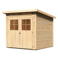Abri Toit Plat En Bois Massif 19mm 4.62m² Glücksburg 3 - Karibu -Boutique De Jardin abri toit plat en bois massif 19mm 462m glucksburg 3 karibu 3