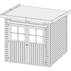 Abri Toit Plat En Bois Massif 19mm 4.62m² Glücksburg 3 - Karibu -Boutique De Jardin abri toit plat en bois massif 19mm 462m glucksburg 3 karibu 5