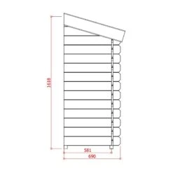 Armoire Adossée En Bois Traité Autoclave Grand Modèle Pour Abri De Jardin Solid -Boutique De Jardin armoire adossee en bois traite autoclave grand modele pour abri de jardin solid 2