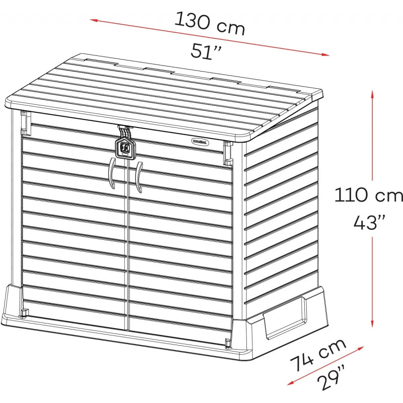 Armoire De Rangement En Résine Gris 850L StoreAway – DURAMAX 5 Armoire De Rangement En Résine Gris 850L StoreAway – DURAMAX – Image 3