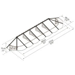 Auvent Marquise En Polycarbonate 4mm Lily XL™ 4100 – Canopia -Boutique De Jardin auvent marquise en polycarbonate 4mm lily xl 4100 canopia 2