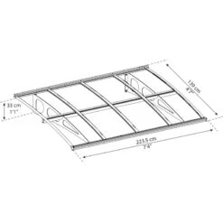 Auvent Marquise En Polycarbonate 6mm Bordeaux™ 2230 – Canopia By Palram -Boutique De Jardin auvent marquise en polycarbonate 6mm bordeaux 2230 palram canopia 5