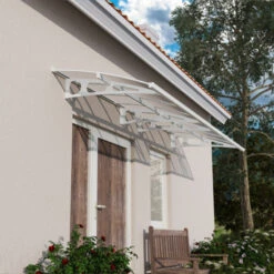 Boutique De Jardin -Boutique De Jardin auvent marquise en polycarbonate 6mm bordeaux 4460 palram canopia 1