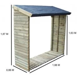 Bucher Mural 2 Stères En Bois Massif Certifié FSC Traité Autoclave -Boutique De Jardin bucher mural en bois massif certifie traite autoclave 2