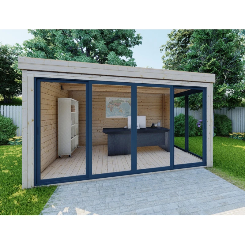 Bureau De Jardin En Bois Massif 11,8m² - Madriers 40mm Gardy Shelter 4 Bureau De Jardin En Bois Massif 11,8m² - Madriers 40mm Gardy Shelter – Image 2