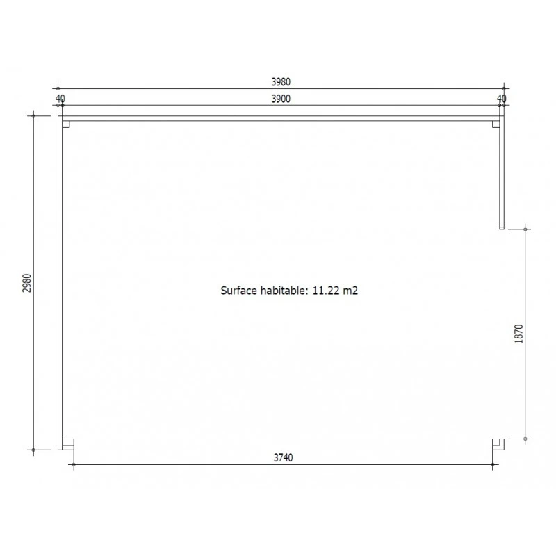 Bureau De Jardin En Bois Massif 11,8m² - Madriers 40mm Gardy Shelter 6 Bureau De Jardin En Bois Massif 11,8m² - Madriers 40mm Gardy Shelter – Image 4