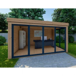 Bureau De Jardin En Bois Massif 11,8m² - Madriers 40mm Traités Teinté Marron Gardy Shelter 9 Bureau De Jardin En Bois Massif 11,8m² - Madriers 40mm Traités Teinté Marron Gardy Shelter -Boutique De Jardin bureau de jardin en bois massif 118m madriers 40mm traites teinte marron gardy shelter 1