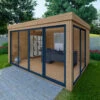 Bureau De Jardin En Bois Massif 11,8m² - Madriers 40mm Traités Teinté Marron Gardy Shelter -Boutique De Jardin bureau de jardin en bois massif 118m madriers 40mm traites teinte marron gardy shelter