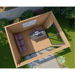Bureau De Jardin En Bois Massif 11,8m² - Madriers 40mm Traités Teinté Marron Gardy Shelter 11 Bureau De Jardin En Bois Massif 11,8m² - Madriers 40mm Traités Teinté Marron Gardy Shelter -Boutique De Jardin bureau de jardin en bois massif 118m madriers 40mm traites teinte marron gardy shelter 3
