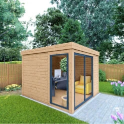 Bureau De Jardin En Bois Massif 8,88m² - Madriers 40mm Traités Teintés Marron Gardy Shelter 10 Bureau De Jardin En Bois Massif 8,88m² - Madriers 40mm Traités Teintés Marron Gardy Shelter -Boutique De Jardin bureau de jardin en bois massif 888m madriers 40mm traites teintes marron gardy shelter 2