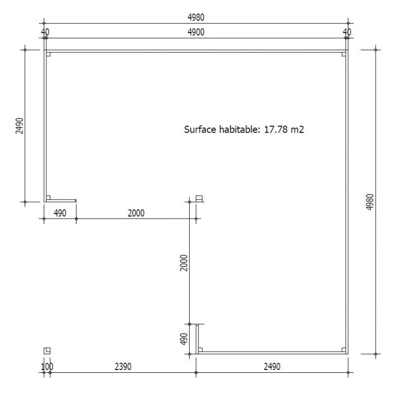Bureau De Jardin En Bois Massif Avec Terrasse 18,6m² - Madriers 40mm Traités Et Teintés Marron Gardy Shelter 4 Bureau De Jardin En Bois Massif Avec Terrasse 18,6m² - Madriers 40mm Traités Et Teintés Marron Gardy Shelter – Image 2
