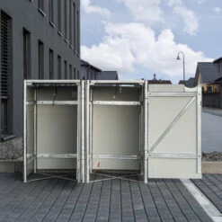 Cache-poubelle 2 Compartiments Müllbox En Aluminium Gris 2x240L – HIDE 11 Cache-poubelle 2 Compartiments Müllbox En Aluminium Gris 2x240L – HIDE -Boutique De Jardin cache poubelle 2 compartiments mullbox en aluminium gris 2x240l hide 3