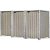 Cache-poubelle 3 Compartiments Müllbox En Bois Traité Gris 3x140L – HIDE -Boutique De Jardin cache poubelle 3 compartiments mullbox en bois traite gris 3x140l hide