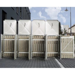 Cache-poubelle 4 Compartiments Müllbox En Bois Traité Gris 4x240L – HIDE 9 Cache-poubelle 4 Compartiments Müllbox En Bois Traité Gris 4x240L – HIDE -Boutique De Jardin cache poubelle 4 compartiments mullbox en bois traite gris 4x240l hide 3