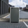 Cache-poubelle Müllbox En Aluminium Gris 240L – HIDE -Boutique De Jardin cache poubelle mullbox en aluminium gris 240l hide