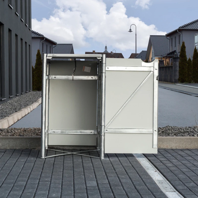 Cache-poubelle Müllbox En Aluminium Gris 240L – HIDE 5 Cache-poubelle Müllbox En Aluminium Gris 240L – HIDE – Image 3