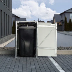 Cache-poubelle Müllbox En Aluminium Gris 240L – HIDE 12 Cache-poubelle Müllbox En Aluminium Gris 240L – HIDE -Boutique De Jardin cache poubelle mullbox en aluminium gris 240l hide 4
