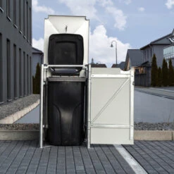 Cache-poubelle Müllbox En Aluminium Gris 240L – HIDE 13 Cache-poubelle Müllbox En Aluminium Gris 240L – HIDE -Boutique De Jardin cache poubelle mullbox en aluminium gris 240l hide 5