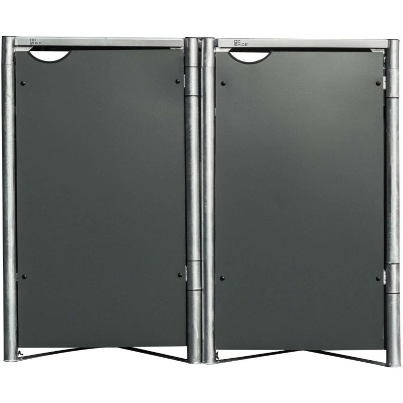 Cache-poubelle 2 Compartiments Müllbox En Aluminium Gris 2x140L – HIDE 4 Cache-poubelle 2 Compartiments Müllbox En Aluminium Gris 2x140L – HIDE – Image 2