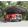 Carport à Toit En Acier Galvanisé 22,57m² Couleur Anthracite – Shelter Logic -Boutique De Jardin carport 2257m a toit en acier galvanise couleur anthracite shelter logic