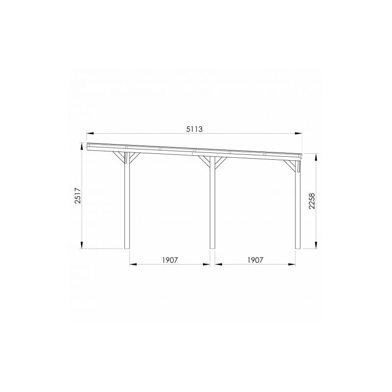 Carport Adossable 16,4m² En Bois Autoclave FSC Victor – Forest Style 5 Carport Adossable 16,4m² En Bois Autoclave FSC Victor – Forest Style – Image 3