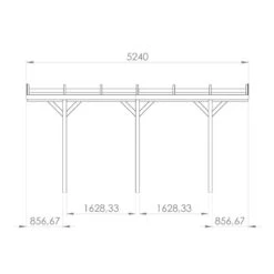 Carport Adossé 1 Voiture HENRI En Pin Traité Autoclave 15,77m² - Forest Style -Boutique De Jardin carport adosse 1 voiture pin traite autoclave 1572m 2