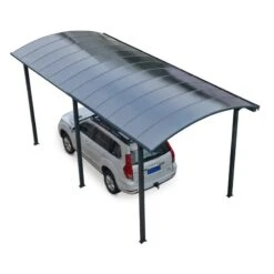Carport Camping Car Anthracite En Aluminium 3,59x7,62m Et Polycarbonate 6mm X-METAL -Boutique De Jardin carport camping car en aluminium anthracite 359x762m et polycarbonate 6mm x metal 2