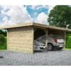 Carport Configuré 7x5x2,5m En Bois Traité Autoclave Avec 3 Parois Latérales Pleines - SOLID 2 Carport Configuré 7x5x2,5m En Bois Traité Autoclave Avec 3 Parois Latérales Pleines - SOLID -Boutique De Jardin carport configure 7x5x25m en bois traite autoclave avec 3 parois laterales pleines solid