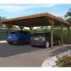 Carport Double 30,7m² En Bois Autoclave Marron Victor - Forest Style 2 Carport Double 30,7m² En Bois Autoclave Marron Victor - Forest Style -Boutique De Jardin carport double 307m en bois autoclave marron victor forest style