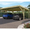 Carport Double 30,9m² En Bois Autoclave Victor Modern - Forest Style -Boutique De Jardin carport double 309m en bois autoclave victor modern forest style
