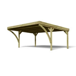 Carport Double 30,9m² En Bois Autoclave Victor Modern - Forest Style -Boutique De Jardin carport double 309m en bois autoclave victor modern forest style 2