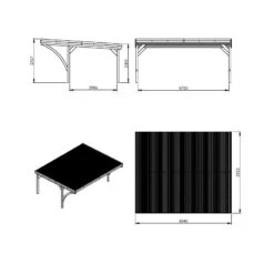 Carport Double 30,9m² En Bois Autoclave Victor Modern - Forest Style -Boutique De Jardin carport double 309m en bois autoclave victor modern forest style 3