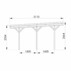 Carport Double 31m² En Bois Autoclave FSC Jean – Forest Style -Boutique De Jardin carport double 31m en bois autoclave fsc jean forest style 2