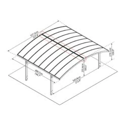 Carport Double En Alu Gris Et Polycarbonate Arizona Breeze 5000 Palram - Canopia 11 Carport Double En Alu Gris Et Polycarbonate Arizona Breeze 5000 Palram - Canopia -Boutique De Jardin carport double en alu gris et polycarbonate arizona breeze 5000 palram 3