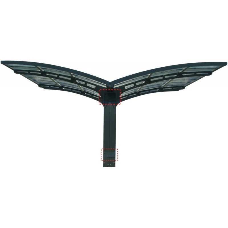 Carport Double En Alu Gris Et Polycarbonate Arizona Breeze 5000 Palram - Canopia 8 Carport Double En Alu Gris Et Polycarbonate Arizona Breeze 5000 Palram - Canopia – Image 6