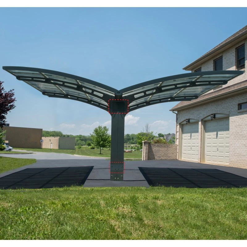 Carport Double En Alu Gris Et Polycarbonate Arizona Breeze 5000 Palram - Canopia 3 Carport Double En Alu Gris Et Polycarbonate Arizona Breeze 5000 Palram - Canopia