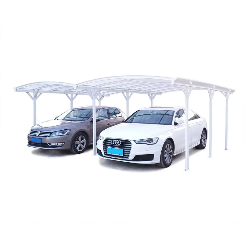 Carport Double En Aluminium Laqué Blanc Et Polycarbonate 6mm X-METAL 4 Carport Double En Aluminium Laqué Blanc Et Polycarbonate 6mm X-METAL – Image 2