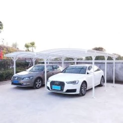 Carport Double En Aluminium Laqué Blanc Et Polycarbonate 6mm X-METAL 10 Carport Double En Aluminium Laqué Blanc Et Polycarbonate 6mm X-METAL -Boutique De Jardin carport double en aluminium laque blanc et polycarbonate 6mm x metal 2