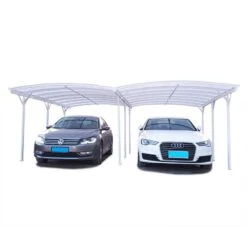 Carport Double En Aluminium Laqué Blanc Et Polycarbonate 6mm X-METAL 11 Carport Double En Aluminium Laqué Blanc Et Polycarbonate 6mm X-METAL -Boutique De Jardin carport double en aluminium laque blanc et polycarbonate 6mm x metal 3