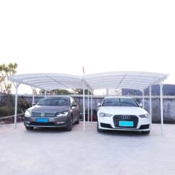 Carport Double En Aluminium Laqué Blanc Et Polycarbonate 6mm X-METAL 12 Carport Double En Aluminium Laqué Blanc Et Polycarbonate 6mm X-METAL -Boutique De Jardin carport double en aluminium laque blanc et polycarbonate 6mm x metal 4