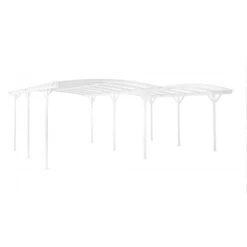 Carport Double En Aluminium Laqué Blanc Et Polycarbonate 6mm X-METAL 13 Carport Double En Aluminium Laqué Blanc Et Polycarbonate 6mm X-METAL -Boutique De Jardin carport double en aluminium laque blanc et polycarbonate 6mm x metal 5