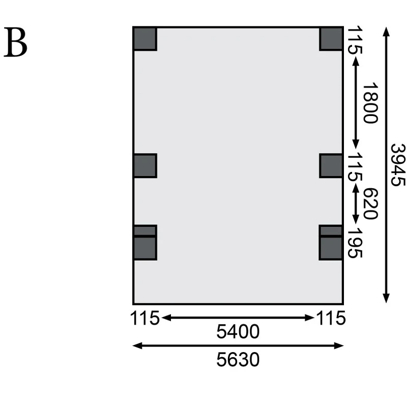 Carport Double En Bois Autoclave 28,3m², Toit En Acier Et Deux Poteaux En Arc – KARIBU 6 Carport Double En Bois Autoclave 28,3m², Toit En Acier Et Deux Poteaux En Arc – KARIBU – Image 4
