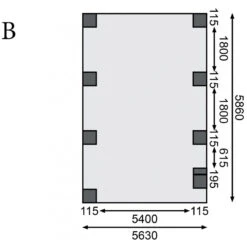 Carport Double En Bois Autoclave 40,2m² Avec Poteau En Arc Et Toit En PVC Gris – KARIBU -Boutique De Jardin carport double en bois autoclave 402m avec poteau en arc et toit en pvc gris karibu 3