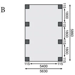 Carport Double En Bois Autoclave 40,2m² Et Toit En PVC Gris – KARIBU -Boutique De Jardin carport double en bois autoclave 402m et toit en pvc gris karibu 3